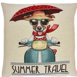 Käthe Wohlfahrt Kissenhulle "Ein Hund Auf Sommerreise" Sale