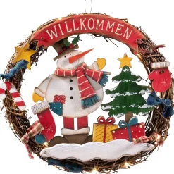 Käthe Wohlfahrt Kranz "Schneemanns Bescherung" New