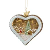 Poesie in Glas Lebkuchenherz "Gruse Vom Weihnachtsmarkt" New