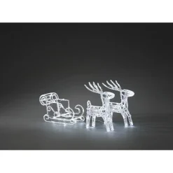 KONSTSMIDE Led Acryl Schlitten Mit Rentieren