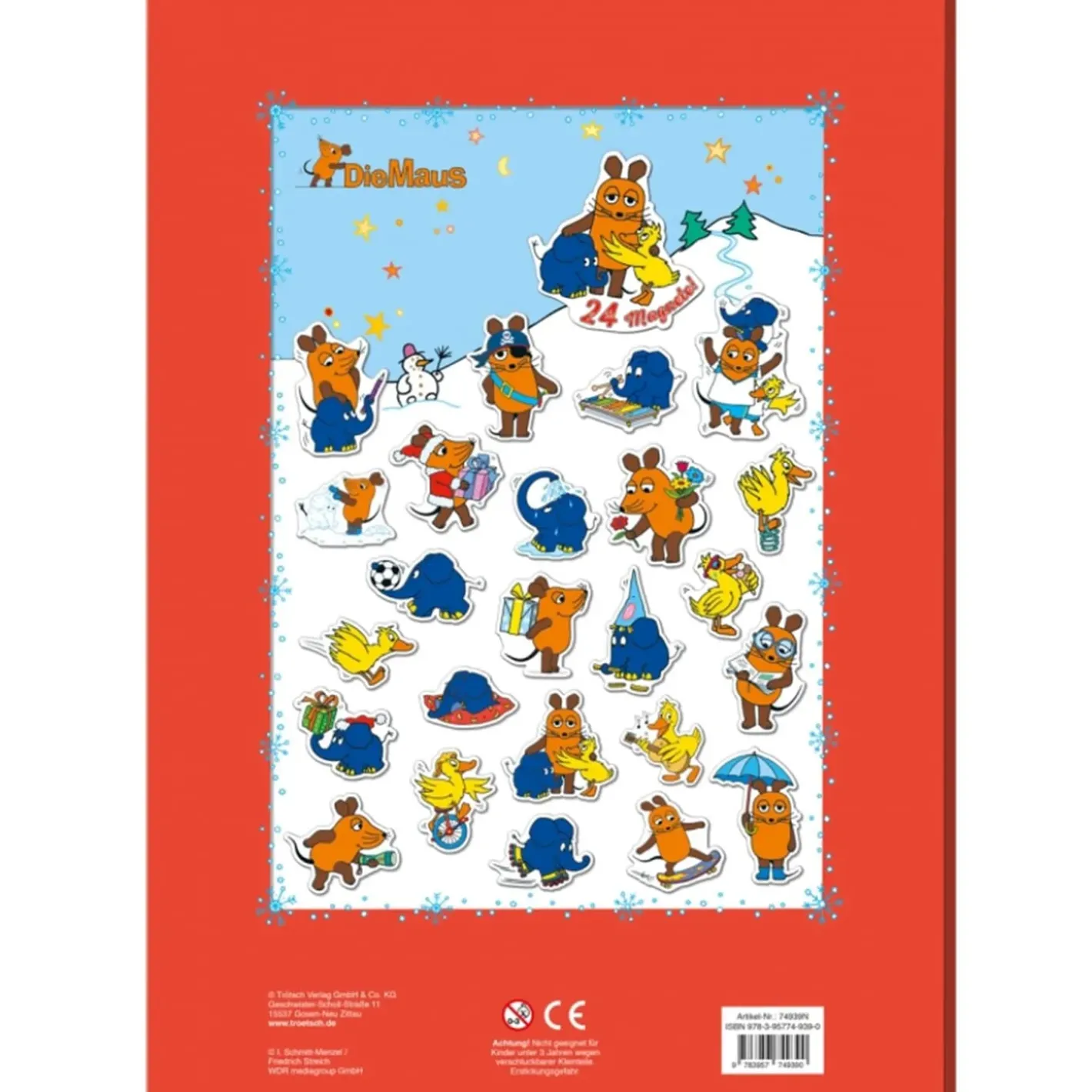 Trötsch Verlag Magnet-Adventskalender "Die Maus" Hot