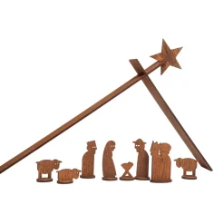 designimdorf Moderne Weihnachtskrippe, 11-Teiliges Set Hot