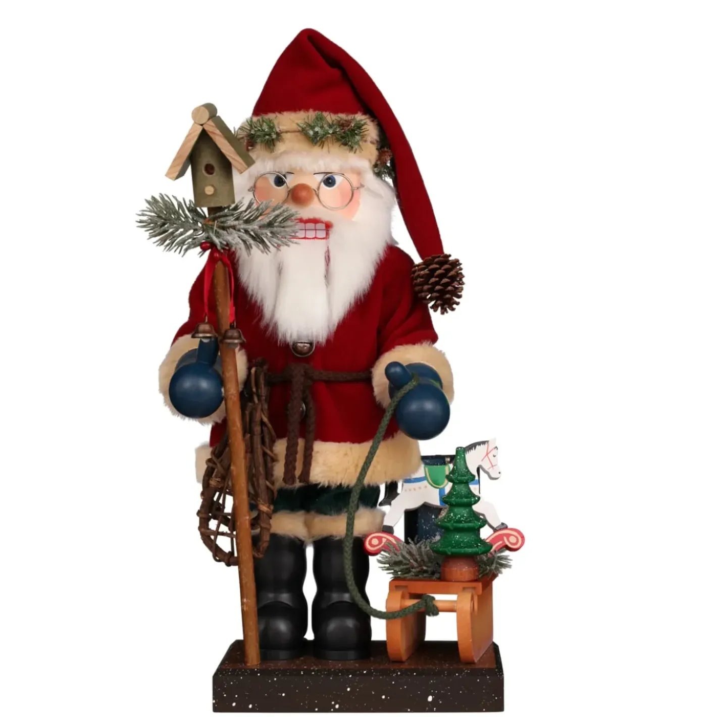 Christian ULBRICHT Nusknacker "Weihnachtsmann Mit Schlitten", 47Cm