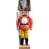 HODREWA Nussknacker "Gardesoldat", Rot/Lasiert, 30 Cm New