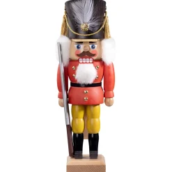 HODREWA Nussknacker "Gardesoldat", Rot/Lasiert, 30 Cm New