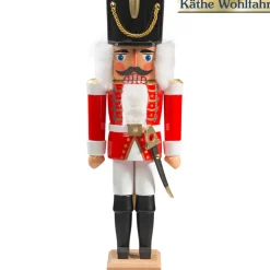 HODREWA Nussknacker "Husar" Rot, 36Cm New