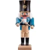 HODREWA Nussknacker "Trommler", Blau/Lasiert, 20,5 Cm Hot