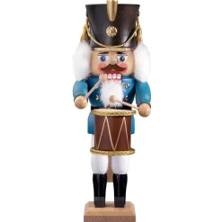 HODREWA Nussknacker "Trommler", Blau/Lasiert, 30 Cm Clearance