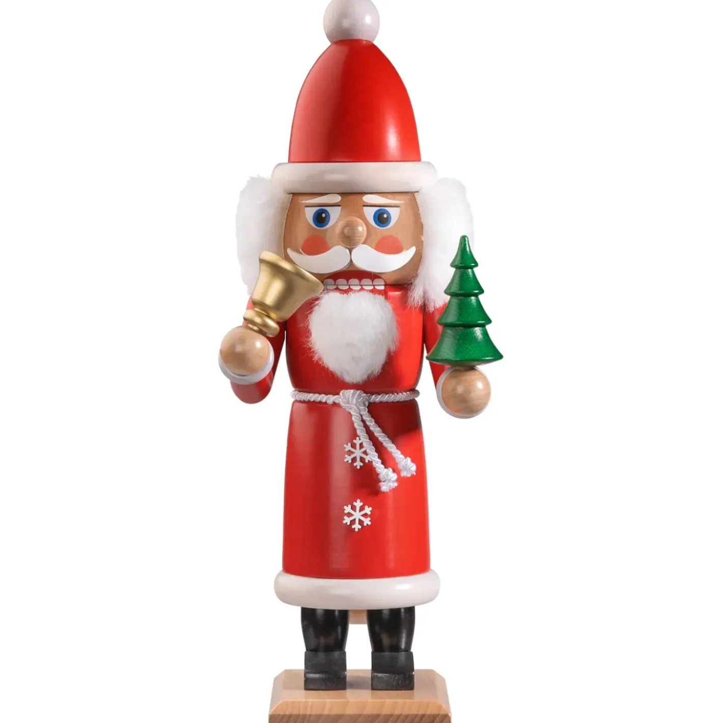 HODREWA Nussknacker "Weihnachtsmann", Rot/Weis Lasiert, 37Cm New