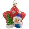Poesie in Glas Portraitstern Schneemann Sale
