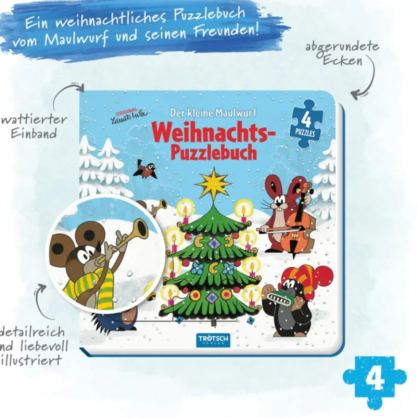 Trötsch Verlag Puzzlebuch Zu Weihnachten "Der Kleine Maulwurf" Online