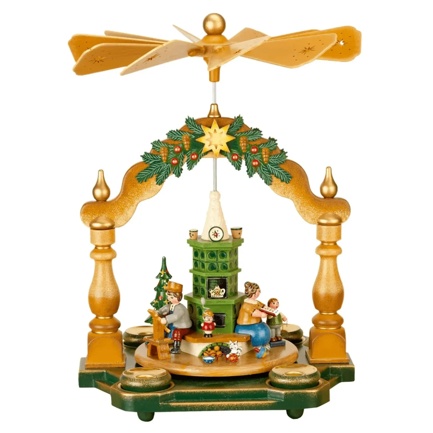 Hubrig Volkskunst Pyramide "Grosmutters Weihnachtsstube" Sale