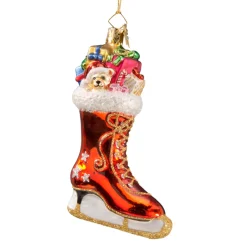 Poesie in Glas Schlittschuh, Rot