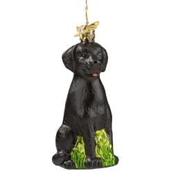 Poesie in Glas Schwarzer Labrador New