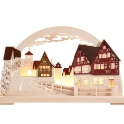 RATAGS Holzdesign Schwibbögen "Rothenburg Plonlein" 230V Mit Usb A-Anschluss Sale