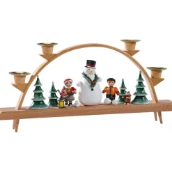 Käthes Original Schwibbögen "Schneemann Mit Kinder" New