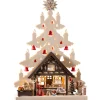 RATAGS Holzdesign Schwibbögen "Tanne Mit Geschenkeladen", 230V Mit Usb A-Anschluss Outlet