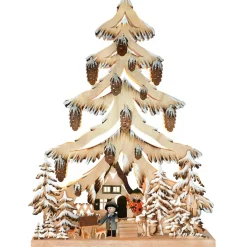 RATAGS Holzdesign Schwibbögen "Tanne Waldhaus", 230V Mit Usb A-Anschluss Clearance