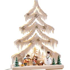 Käthes Original Schwibbögen "Tanne Winterwald", 115V Mit Usb A-Anschluss New