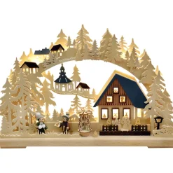 RATAGS Holzdesign Schwibbögen "Weihnacht In Seiffen", 230V Mit Usb A-Anschluss Clearance