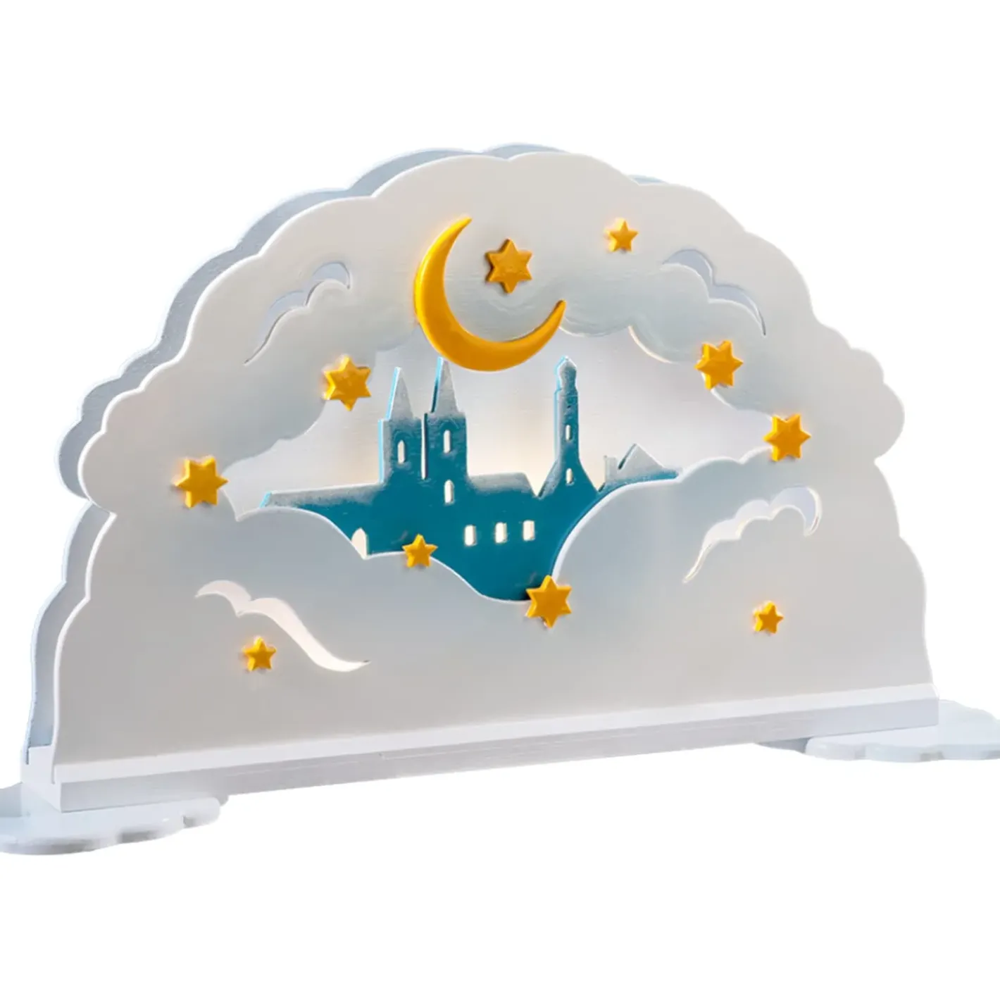 Käthes Original Schwibbögen Wolkenpanorama "Rothenburg" (Mit Beleuchtung) Discount