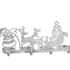 Käthe Wohlfahrt Teelichthalter "Rentierschlitten", Silber New
