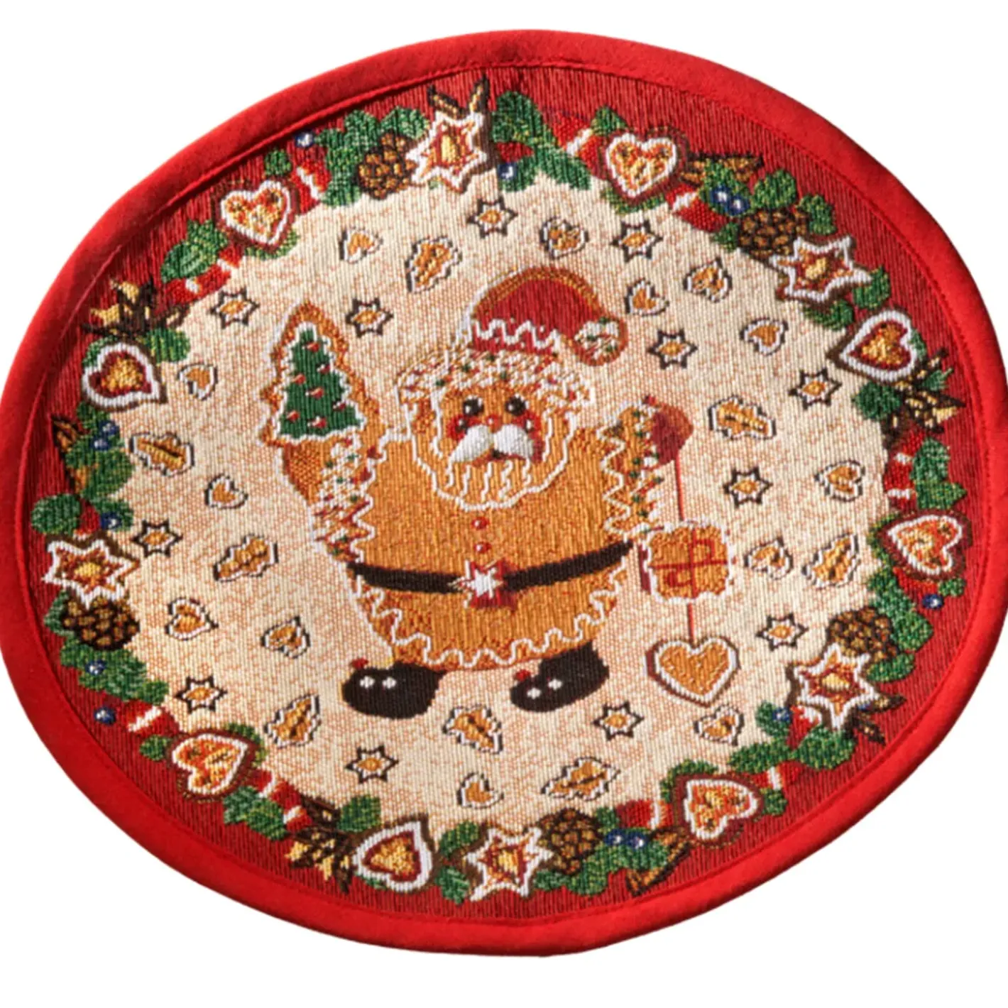 Käthe Wohlfahrt Tischdecke "Lebkuchenzeit Mit Weihnachtsmann" R 32 Cm Online