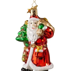 Poesie in Glas Weihnachtsmann Mit Baum Hot