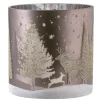 Käthe Wohlfahrt Windlicht "Hirsche Im Wald" Taupe, 15Cm
