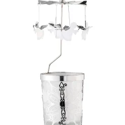Käthe Wohlfahrt Windlicht-Karussell "Engel", Silber Discount