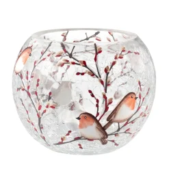 Käthe Wohlfahrt Windlicht "Rotkehlchenfamilie" Oval , 8 Cm Discount