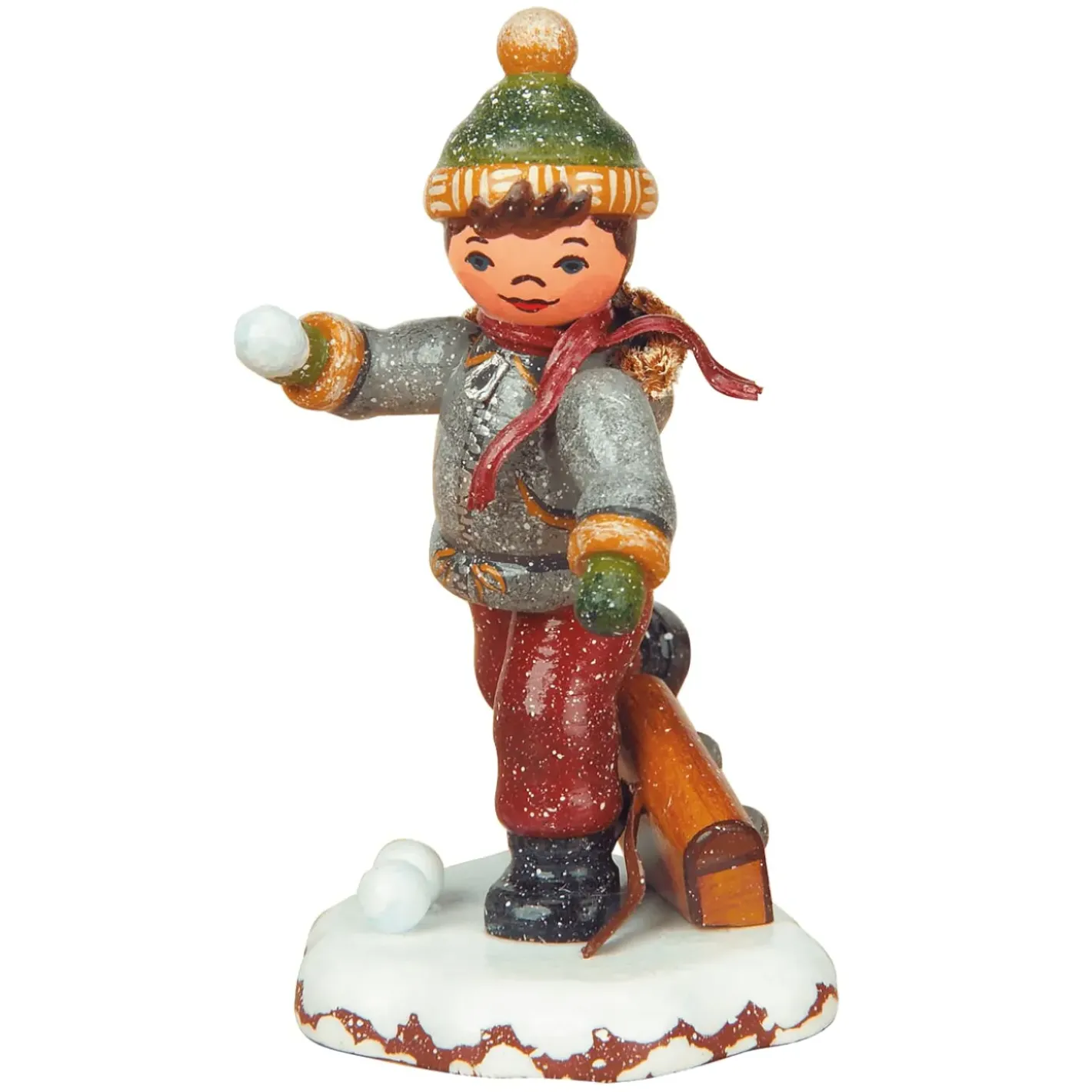 Hubrig Volkskunst Winterkinder Schuljunge Hot