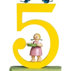 WENDT & KÜHN Zahl "5" Madchen Mit Kranz